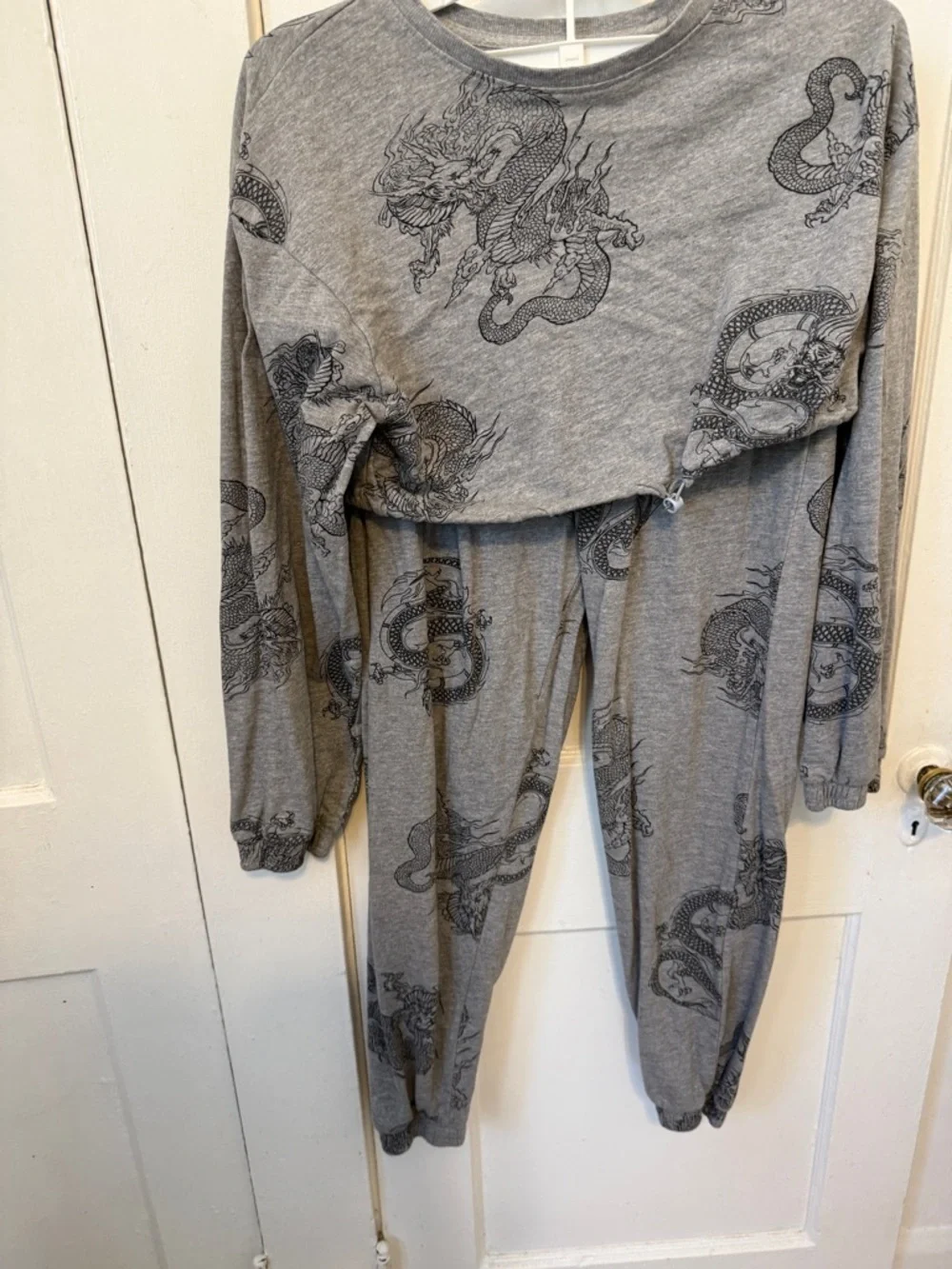Streetwear Society Grey Snake-Print Kids Pajama Set